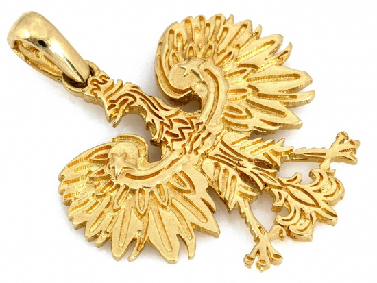 Zawieszka złota orzeł w koronie