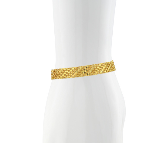 Złota bransoletka 925 Bismarck - 19 cm