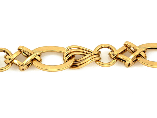 Efektowna złota bransoleta ekskluzywna z dużych ogniw