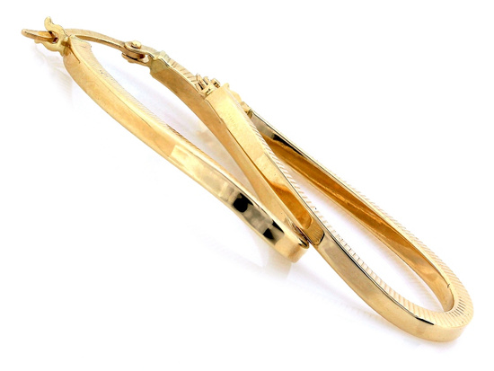 Złote kolczyki owalne angielskie