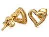 Kolczyki złote serca na sztyfcie 