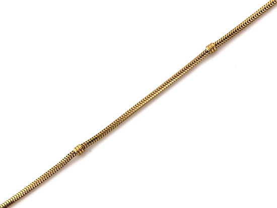 Bransoletka złota linka żmijka baza pod charmsy