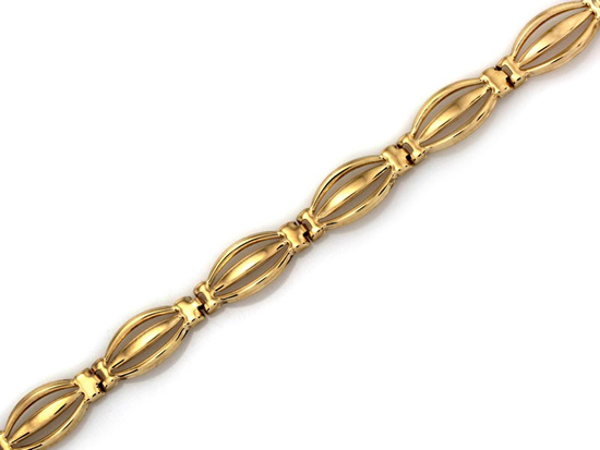 Bransoletka elementowa z żótego złota