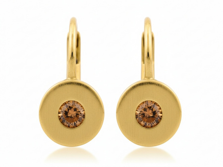 Kolczyki złote na angielskim zapięciu z cyrkonią