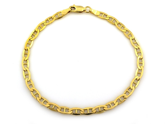 Złota bransoletka gruby łańcuszek marina