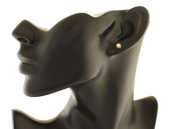 Kolczyki złote z cyrkonią na sztyfcie