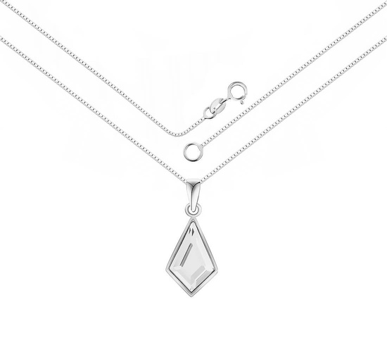 Naszyjnik srebrny 925 Swarovski - romb