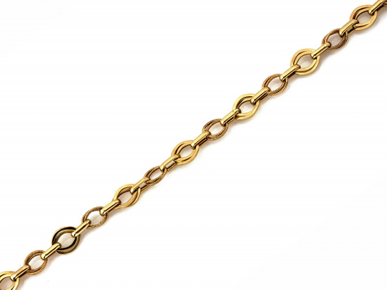 Złota bransoletka z dużych ogniw