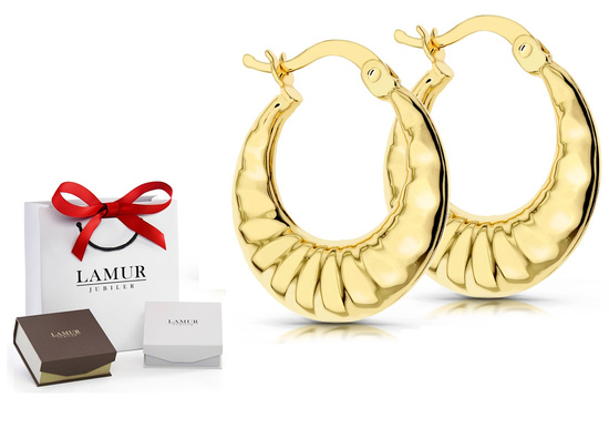 Złote kolczyki koła 585 - 19 mm