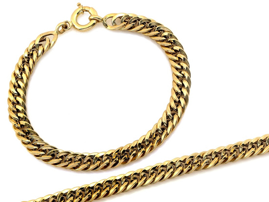 Bransoletka złota bardzo gruby efektowny łańcuch