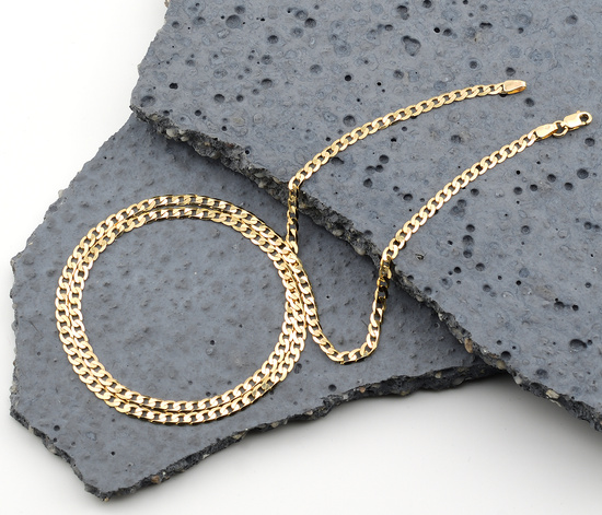 Złoty łańcuszek 585 pancerka - 50 cm