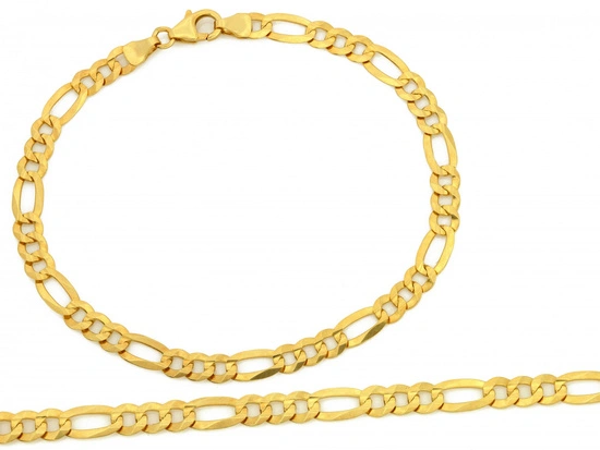 Złota bransoletka gruba pancerka męska