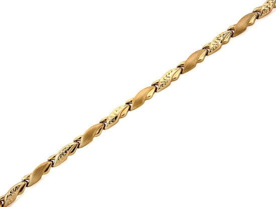 Bransoletka złota ponadczasowy wzór stampato