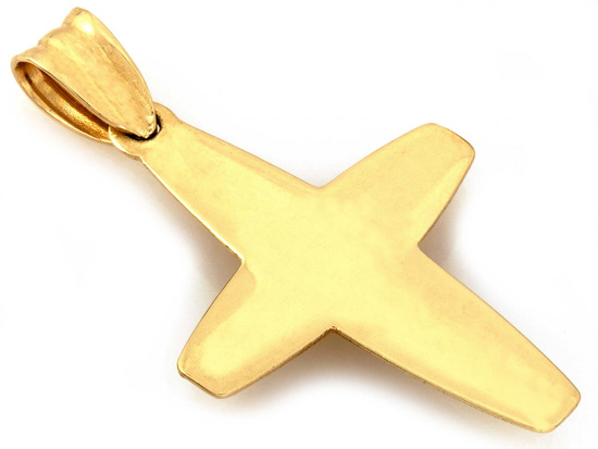 Dyskretny krzyżyk zawieszka złoty