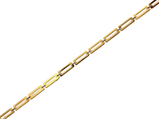 Bransoletka złota ze sztywnych prostokątnych ogniw