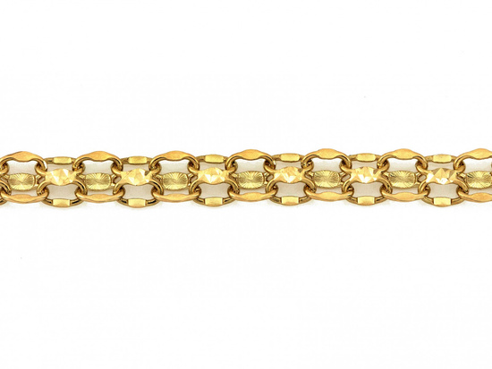 Bransoletka złota podwójna bismarck