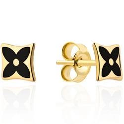 Złote kolczyki 585 - kwiatki