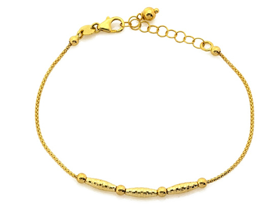 Elegancka złota bransoletka z kulkami dyskretna subtelna