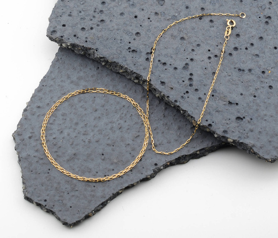 Złoty łańcuszek 585 ankier 