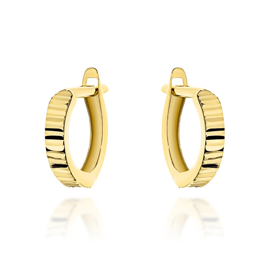 Złote kolczyki 585 diamentowane - klasyczne