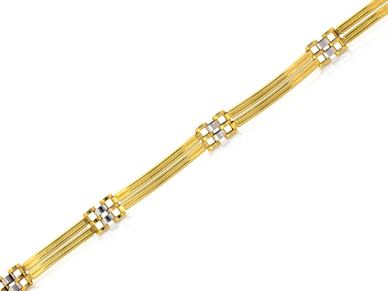 Bransoletka złota męska sztywne elementy