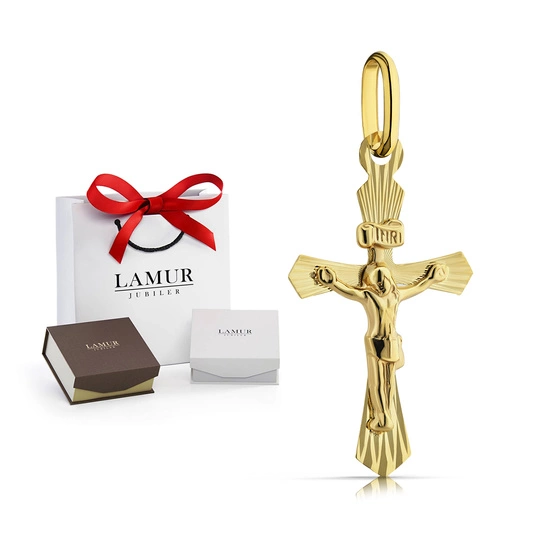 Złoty krzyżyk 585 - zawieszka 