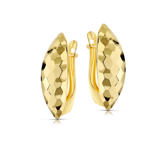 Złote kolczyki 333 diamentowane - klasyczne