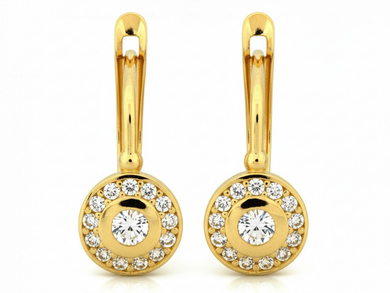 Kolczyki złote angielskie wygodne klasyczne