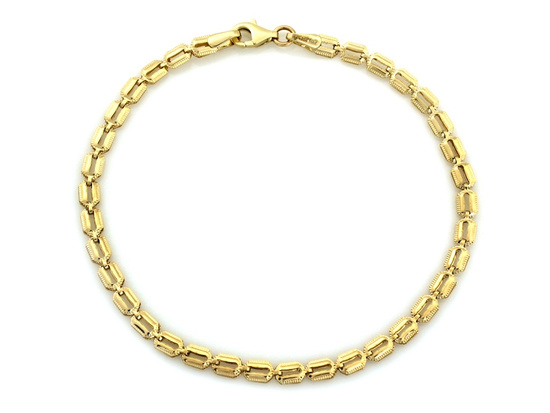 Bransoletka błyszcząca złota z łączonych delikatnych elementów