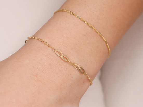 Bransoletka złoty łańcuszek lisi ogon