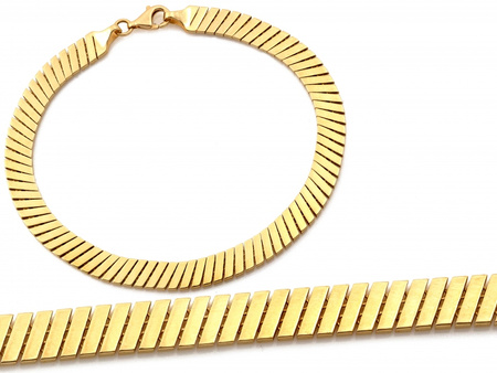 Bransoletka złota taśma z ruchomych elementów