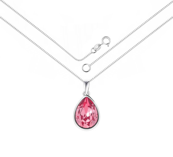 Naszyjnik srebrny 925 Swarovski - owalny