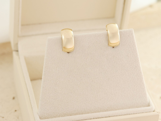 Kolczyki z złote gładkie angielskie eleganckie