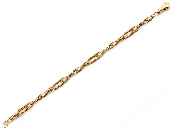 Bransoletka złota z modnych dużych przeplatanych ogniw