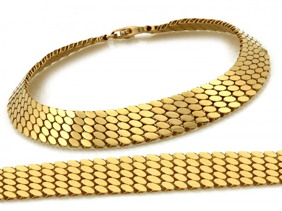 Bransoletka złota taśma szeroka ruchoma