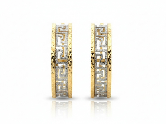 Kolczyki koła z drogą grecką