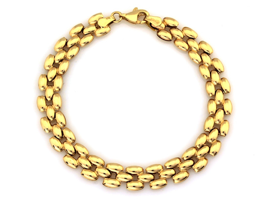 Bransoletka złota szeroka okazała