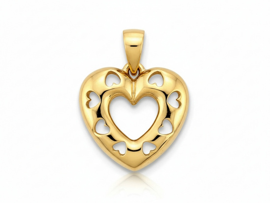Zawieszka złota Serca wisiorek na łańcuszek