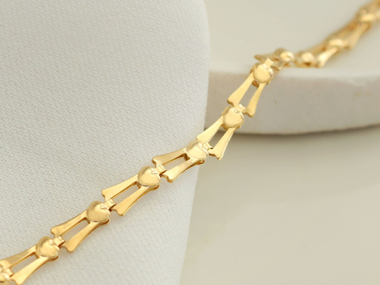 Bransoletka złota ze składanych elementów