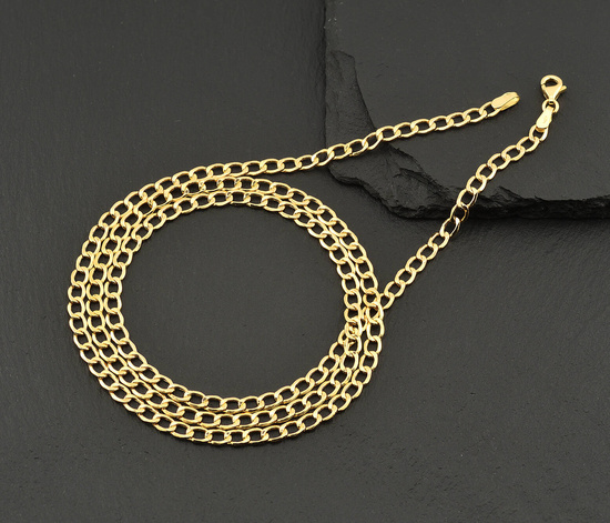 Złoty łańcuszek 585 pancerka - 60 cm