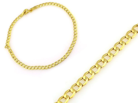 Złota bransoletka pancerka 4.5mm