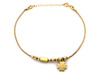Bransoletka złota z kulkami i wiszącą koniczynką