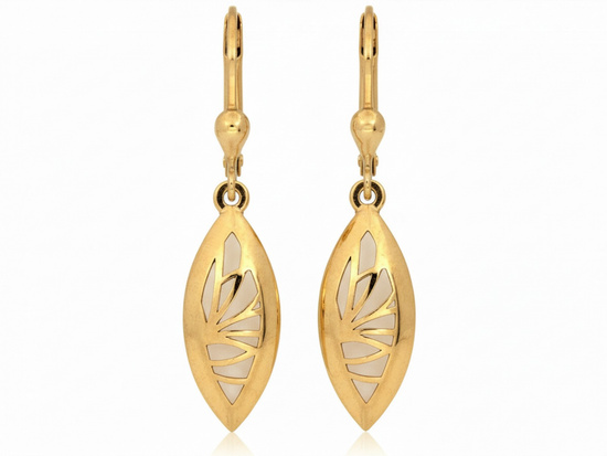 Kolczyki złote wiszące ażurowe idealne dla mamy dla babci