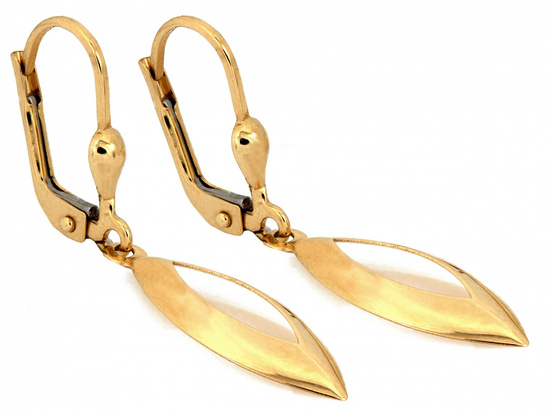 Kolczyki złote wiszące długie ruchome