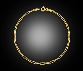 Złota bransoletka 585 nowoczesny ankier 