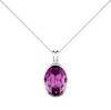 Naszyjnik srebrny 925 Swarovski - elipsa 