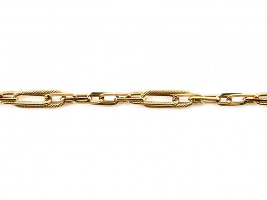 Bransoletka złota z modnych dużych przeplatanych ogniw