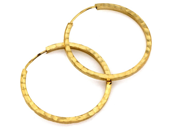 Kolczyki złote delikatne koła kółka 27mm