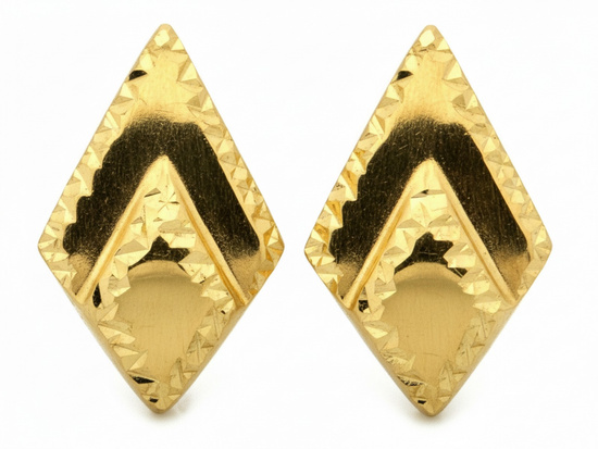 Kolczyki złote angielskie błyszczące eleganckie