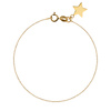 Złota bransoletka 585 minimalistyczny ankier z gwiazdką przy zapięciu